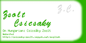 zsolt csicsaky business card