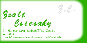 zsolt csicsaky business card